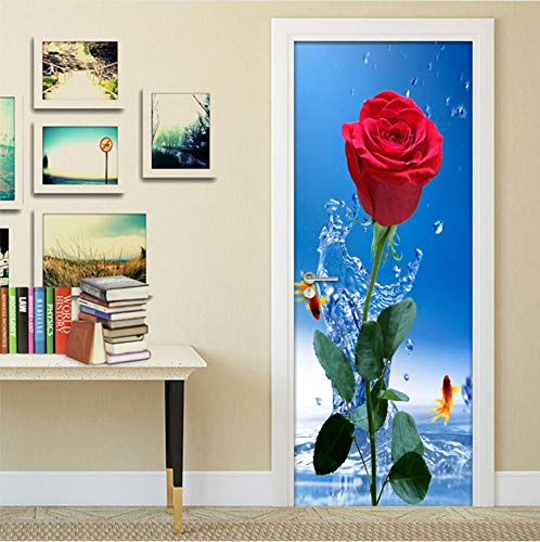 Sticker Fleurs Rouge