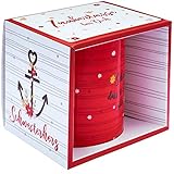GRUSS & CO 46480 Schwesterherz, Porzellan, 35 cl, Zaubertasse Tasse, Rot, 1 Stück (1er Pack)