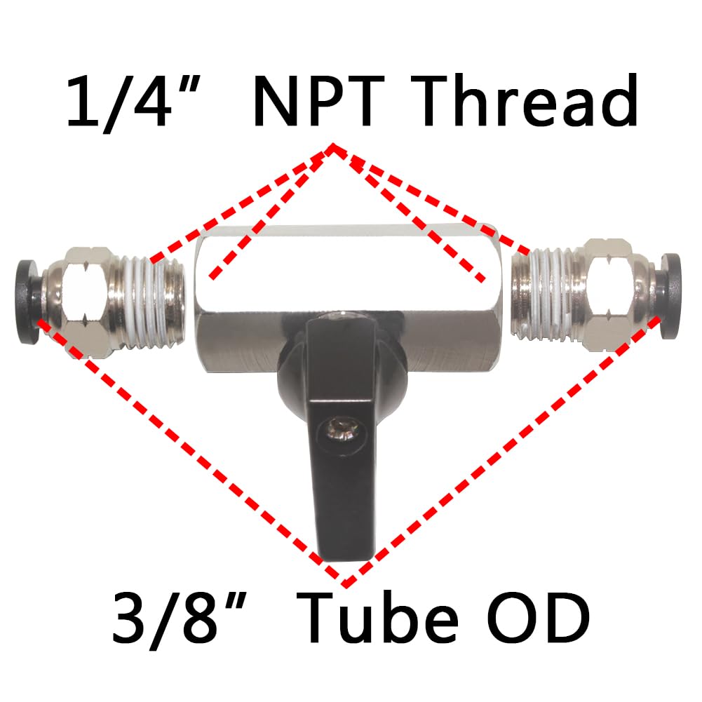 Robinet à Boisseau Sphérique 3/8" - Lot De 10 - Vanne D'arrêt Eau Pour Osmose Inverse, Irrigation - Connexion Rapide