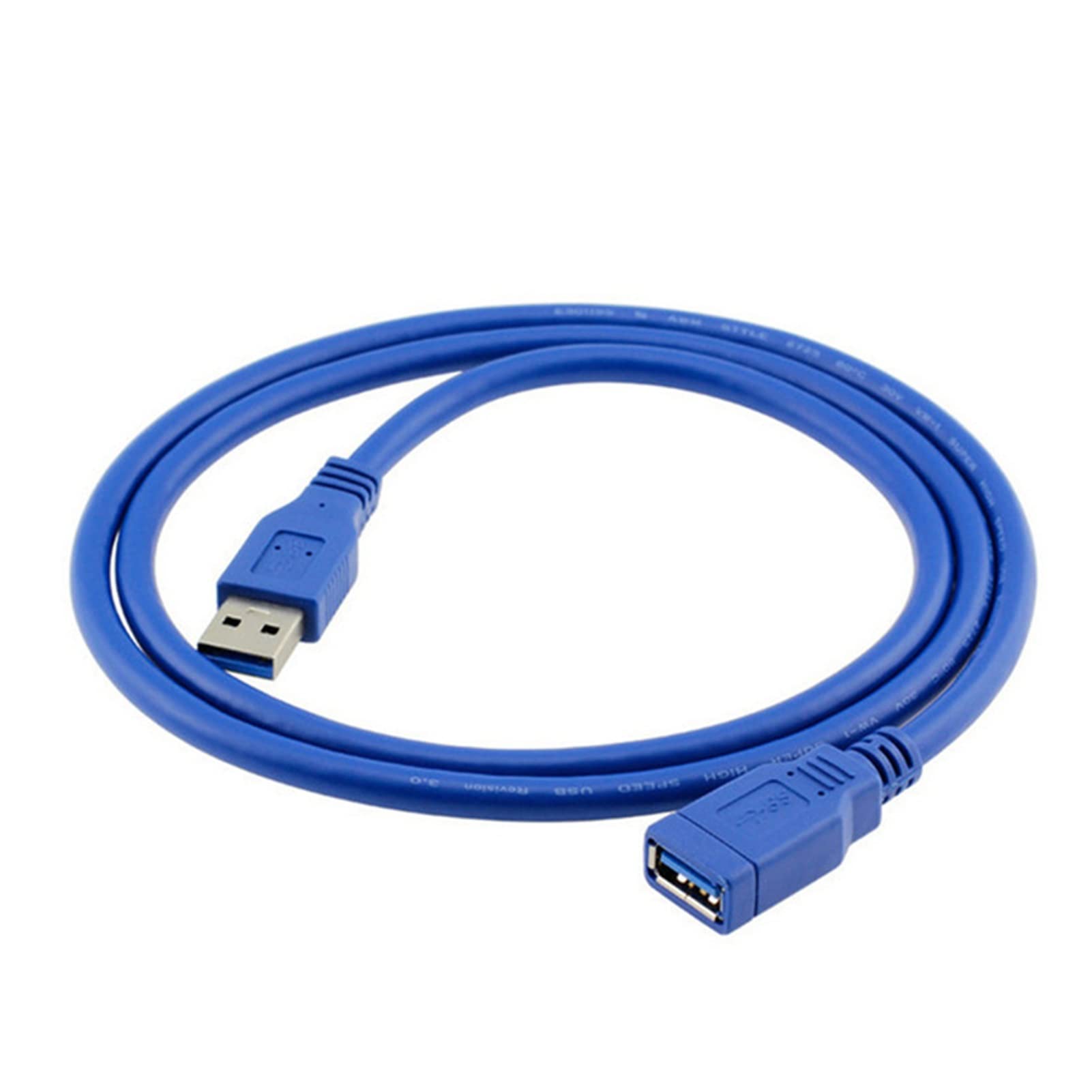 EVURU 3 Metri Super-velocità USB 3.0 5. GBPS M/F Maschio a Femmina Cavo prolunga Cavo Compatible with mozzo/Tastiera/Mouse/Auricolare - 1pcs-Blue