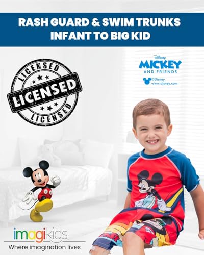 Image of Disney Mickey Mouse Rash Guard and Swim Trunks Outfit Set Infant to Toddler