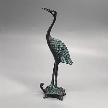 Amazon.co.jp: tonntyann 亀鶴の置物 鶴 オブジェ 開運グッズ