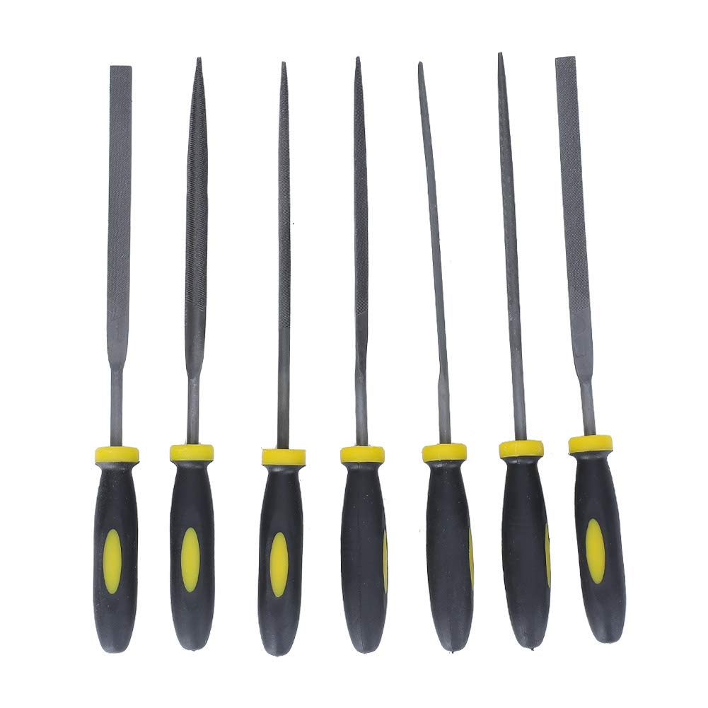Set di lime da 18 pezzi in acciaio ad alto tenore di carbonio per legno, metallo, vetro e ceramica - Include 4 lime grandi a triangolo piatto, semitonde e tonde con 14 lime di