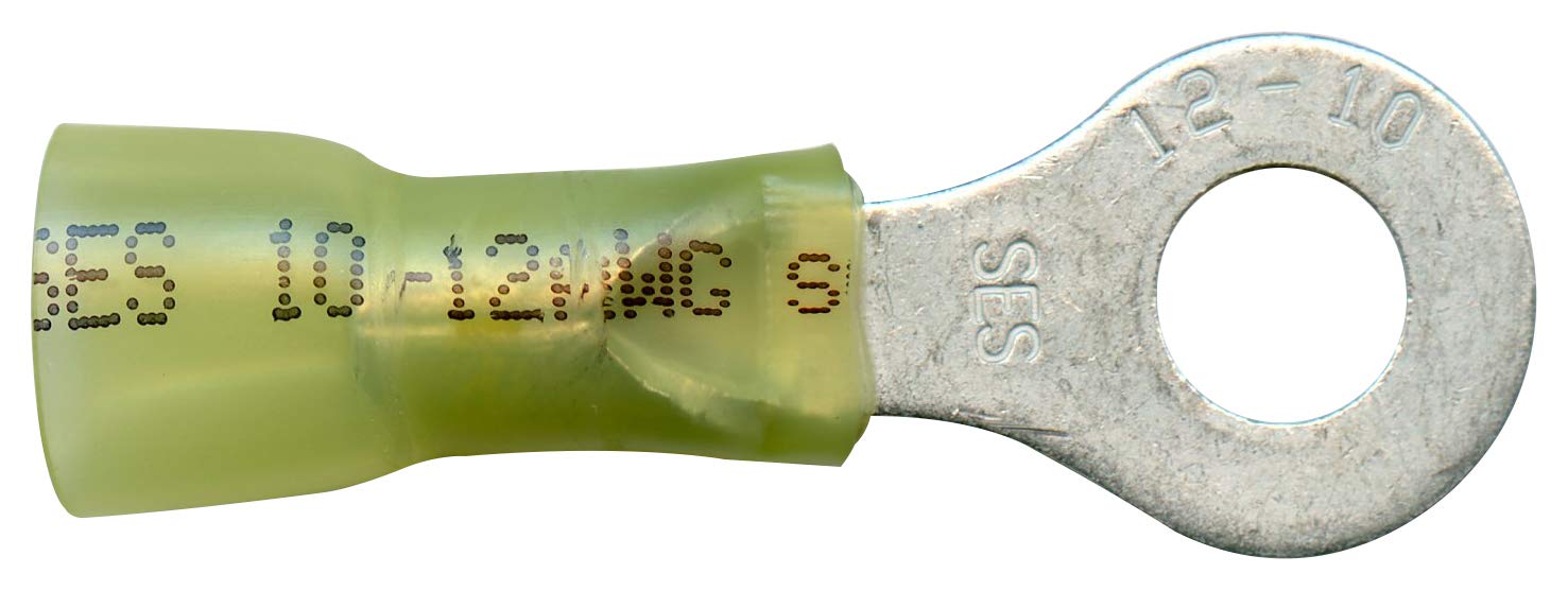 MonsterBolts - NSPA - Krimpa-Seal, Long Ring, 12-10 AWG, 1/4" Stud, 100 Pack