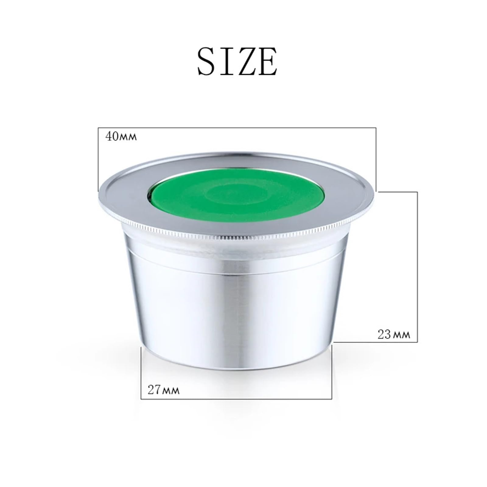 Cápsulas de filtro acero inoxidable reutilizables cápsulas café recargables | 2 Capsules