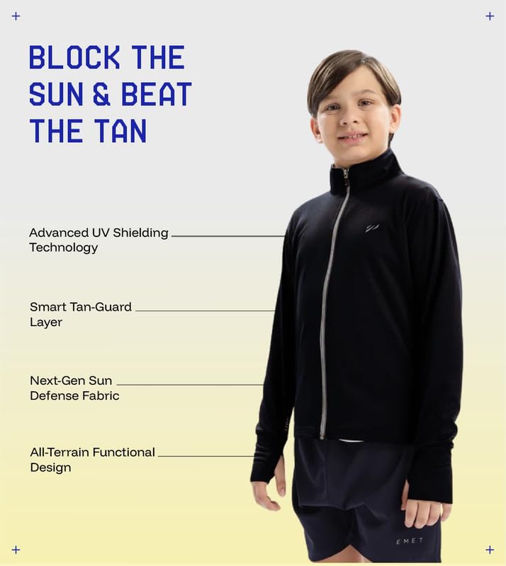 Image of BLUE TYGA Boys UPF 50+ Sunscreen Jacket - Cool, Comfy & Sun-Safe Protection for Every Adventure