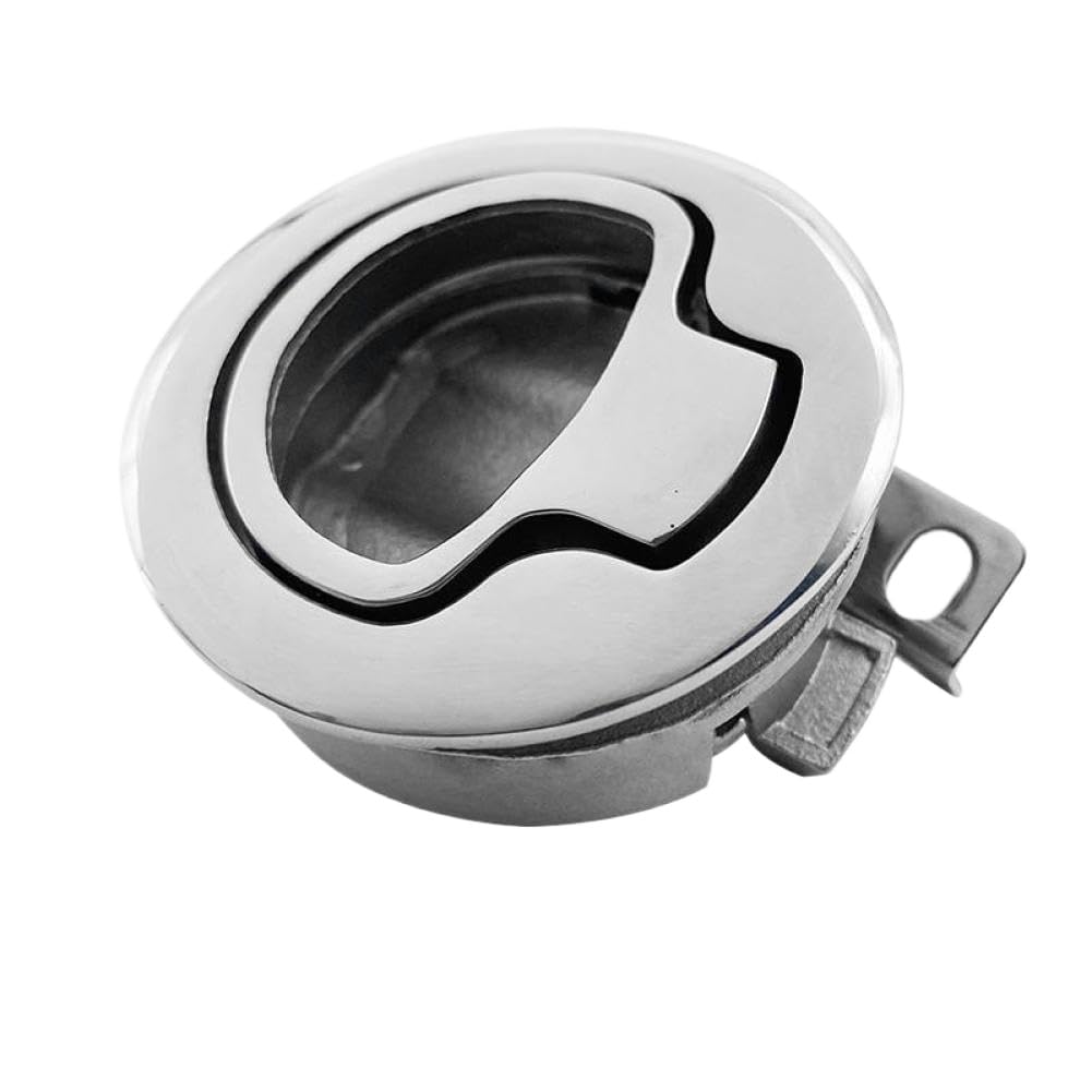 Aazxggevz Onecolor Marine Round Turning Lock Deck Latch Flush Pull Mount Cabinet Latch 316 Stainless Steel