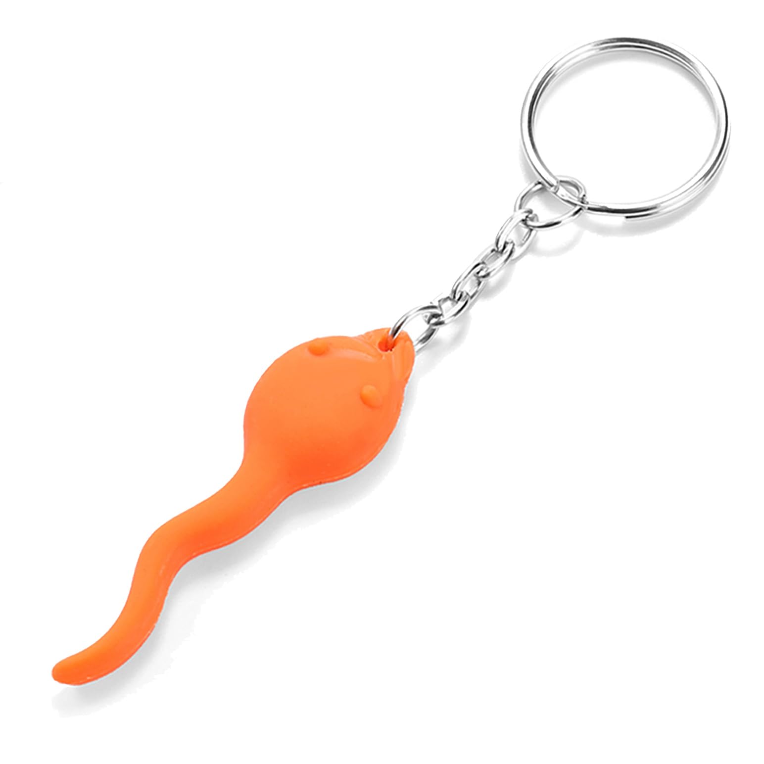We Show Pride Sperm Shaped Keychain Orange