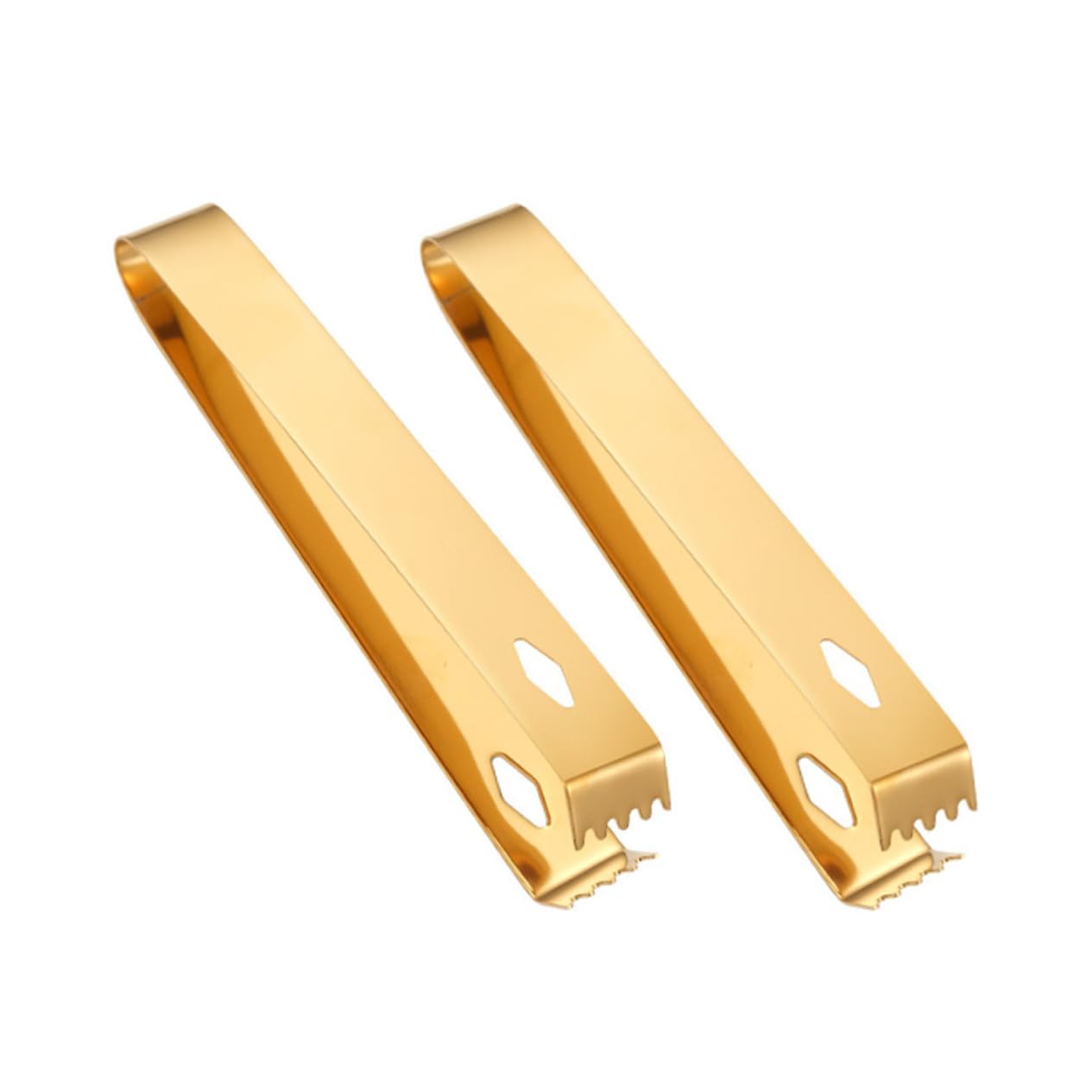 STOBAZA Professional Bar Ice Clip Food Clamp for Serving Polishing Ice Clamp Sawtooth Edge Set of 2