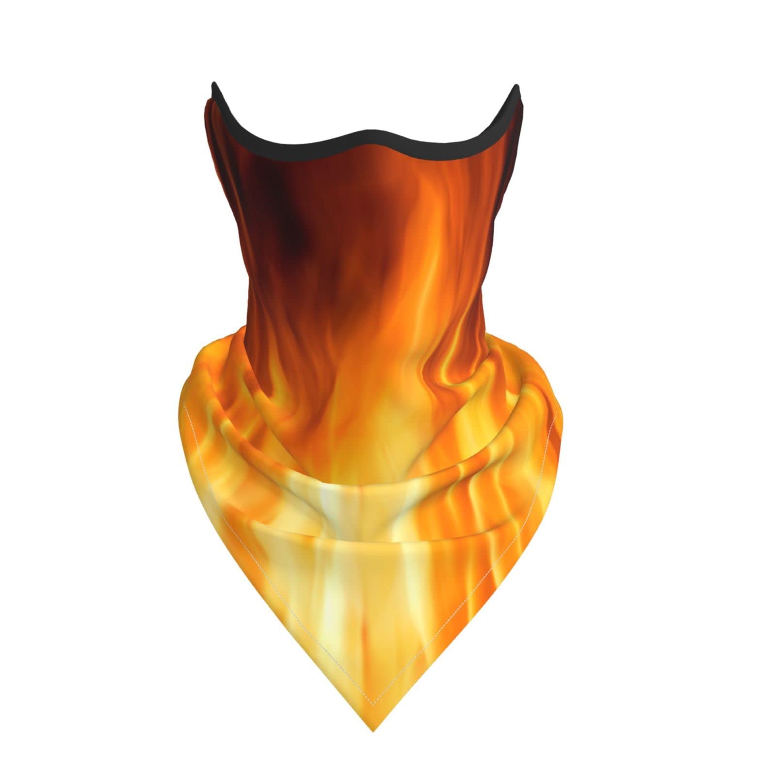 Generic Colorful Fire Flame Quick-Dry Half Masks Bandana For Women Men Neck Gaiter Balaclava Face Scarf Mask