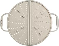 TableCraft 12780 Foldable Silicone Splatter Screen, Gray - Fits 12.5" Pans, Heat-Resistant, Dishwasher Safe, Easy Storage