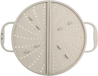 TableCraft 12780 Foldable Silicone Splatter Screen, Gray - Fits 12.5" Pans, Heat-Resistant, Dishwasher Safe, Easy Storage