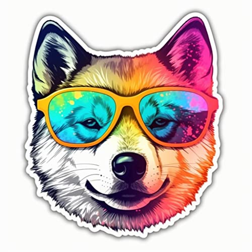 Image of Yoonek Graphics Shiba Inu Dog Vinyl Decal Sticker for Car, Laptop, Tumbler, More. #001587