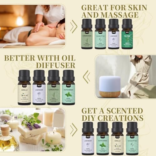 ätherische öle Set Top 6 Aromatherapie-Ätherische Öle für Diffusor für Zuhause,aroma diffuser für Aromatherapie,massageöl,Wäsche,Kerzen&Seifenherstellung,Luftbefeuchter,lavendelöl – Bild 4