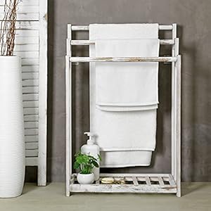 Mygiftshabbywhitewashedwoodfreestanding3bartowelrackholderwithbottomstorageshelflaundryandbathroomtoweldryingrack Urban Country Home Decor Mygift shabby whitewashed wood freestanding 3 bar towel rack holder with bottom storage shelf laundry and bathroom towel drying rack urban country home decor