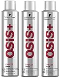  Schwarzkopf OSiS + Freeze 3 x 300 ml OSiS acabado haarspray para fuerte sujeción