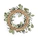 FAVOWREATH 2018 Vitality Series FAVO-W48 Handmade 15 inch Green Leaf,Cotton Grapevine Wreath for Summer/Fall Festival Celebration Front Door/Wall/Fireplace Laurel/Eucalyptus Hanger Home Relaxed Decor