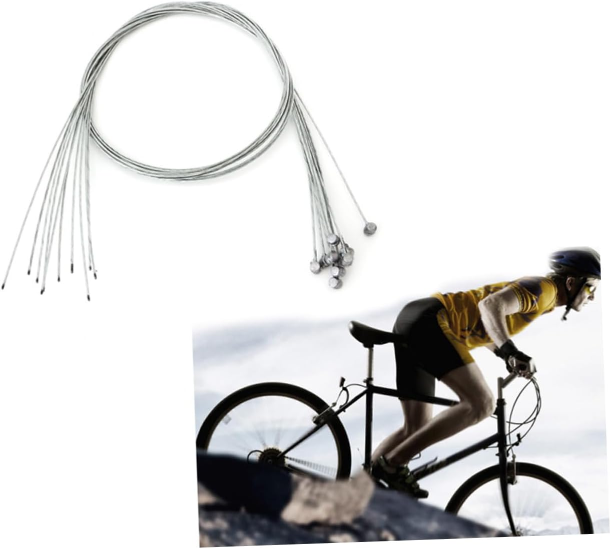 Outanaya 10pcs Bike Brake Cable Housing Long for Single Speed Electric Bikes Wear Resistance Strong Pulling Tension