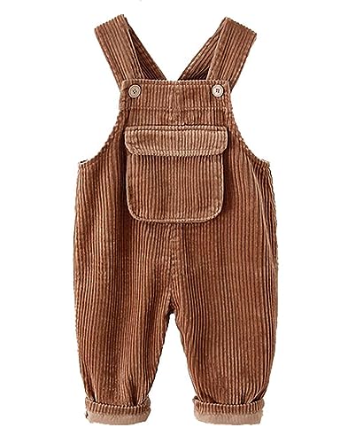 Echinodon Cord-Latzhose Baby Kleinkind Jungen Mädchen Hose Khaki 98