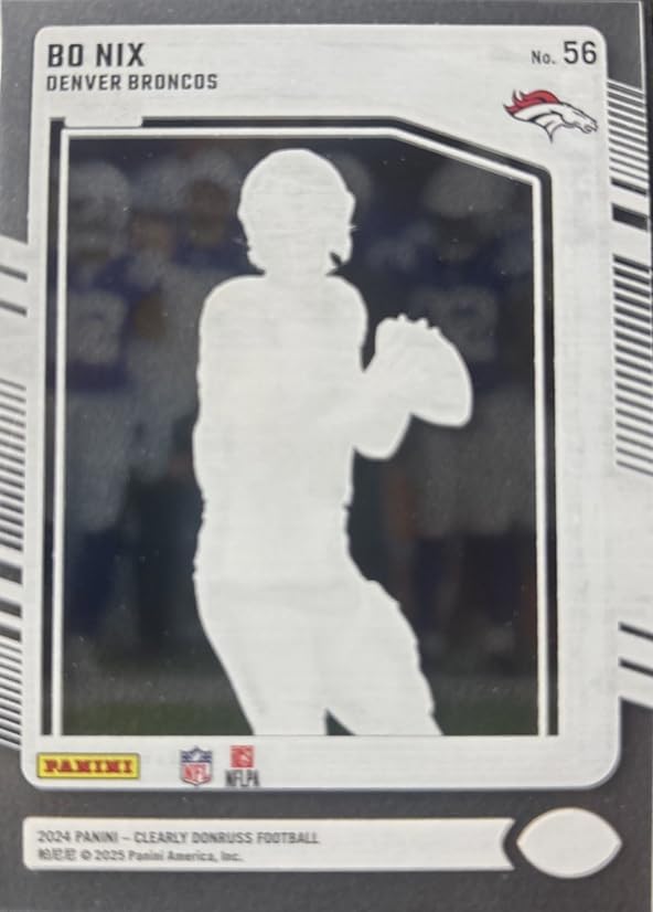 2024 Panini Clearly Donuss Bo Nix #56 Denver Broncos Rookie RC Football Card