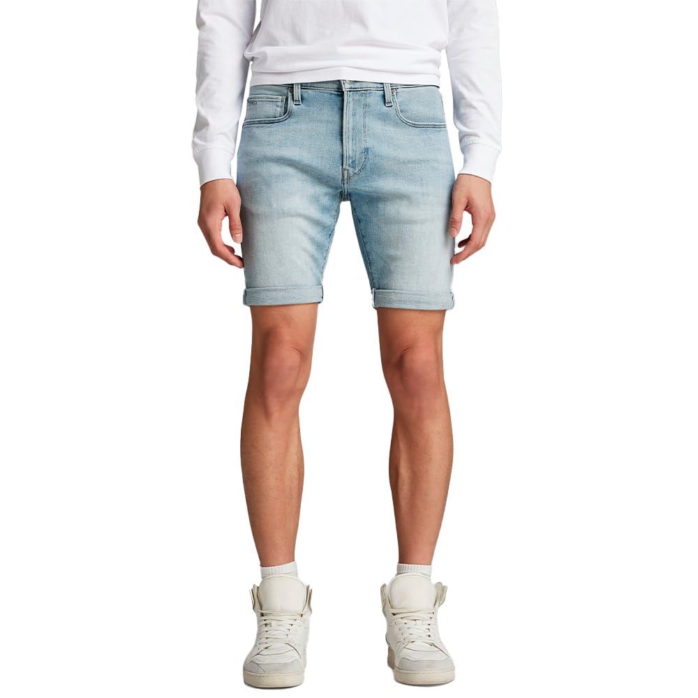 G-Star RAW Herren 3301 Slim Shorts, Blau (Sun Faded saru Blue D10481-C051-G361), 27