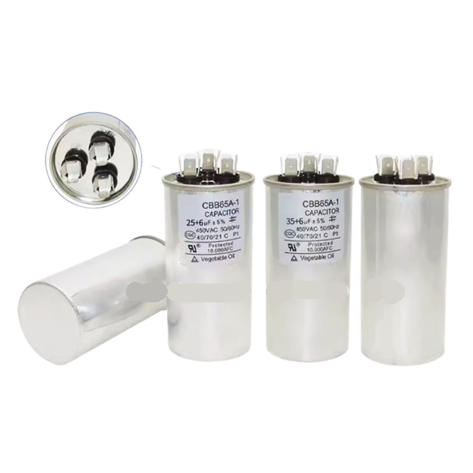 Condensateur compresseur de climatisation CAALO CBB65A 450VAC cylindrique