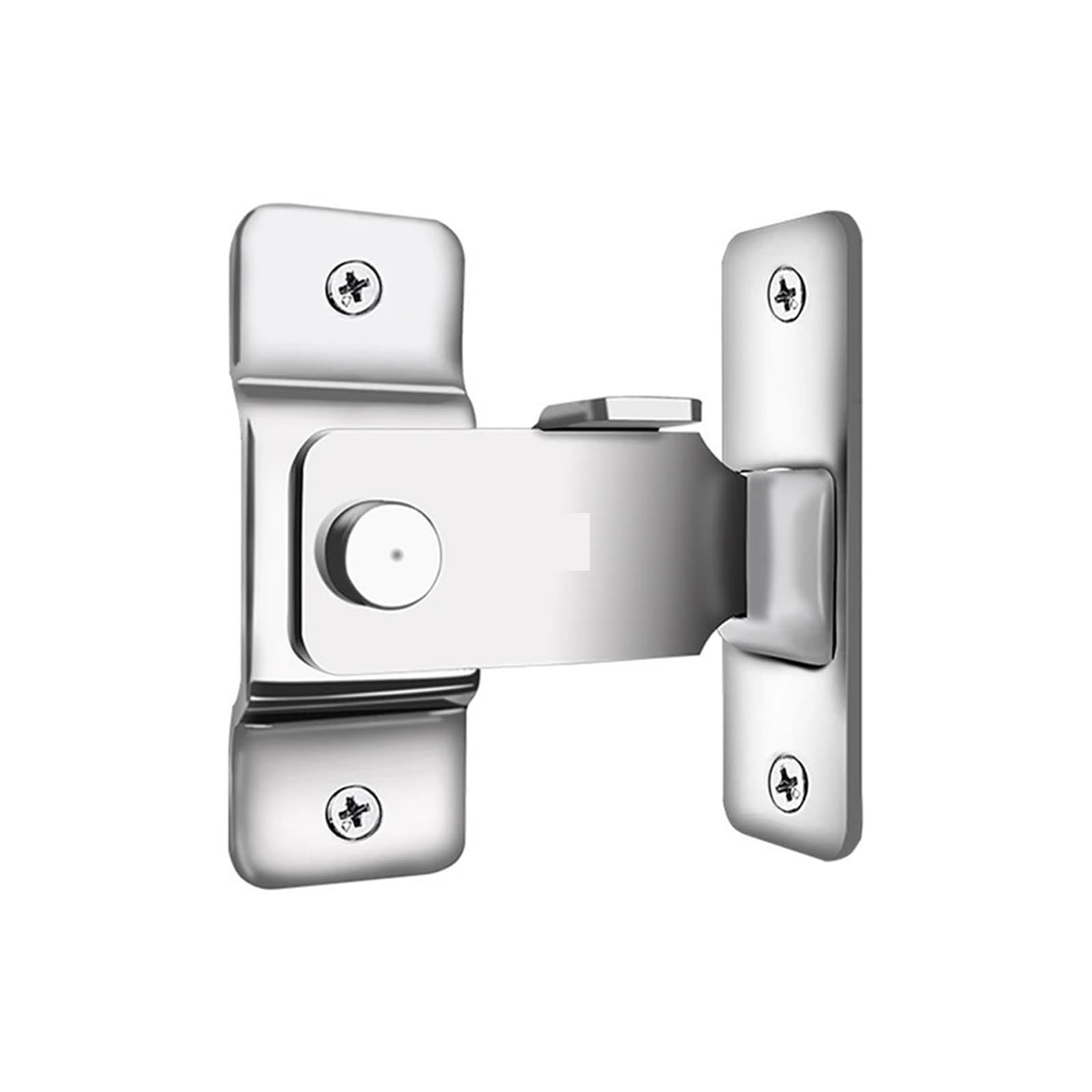 2PCS 90 Degree Stainless Steel Door Latch Right Angle Sliding Bending Lock Screw Locker Hardware Accessories for Interior