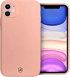 Gshield Capa Case Capinha Silicon Premium Antiderrapante com Interior em Microfibra, Proteção Contra Impressões Digitais, Arranhões, Quedas e Impactos (Rosa, iPhone 11)