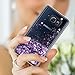 Galaxy Note 5 Phone Case with HD Screen Protector, Atump Quicksand Heart Liquid Glitter Clear Soft TPU Protective Back Cute Girls Phone Case Cover for Samsung Galaxy Note 5 Purple