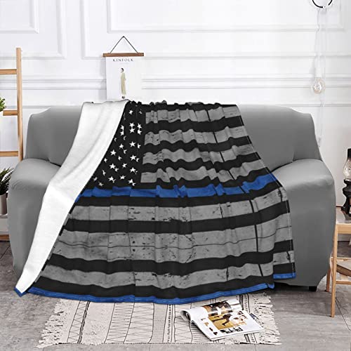 Couverture flanelle drapeau américain légère pour nuits fraîches