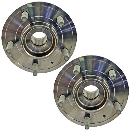 Image of TRQ Front Left and Right Wheel Bearing and Hub Assembly Set 2 Piece Compatible with 07-09 Chevrolet Equinox 12-15 Captiva Sport 07-09 Pontiac Torrent 08-10 Saturn Vue 07-09 Suzuki XL-7