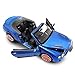 Auto giocattolo da tirare indietro, modello decappottabile blu Regalo di auto giocattolo per bambini Metallo Suono e leggero Auto sportiva Giocattolo Simulazione Lega di auto Suono e lega leggera Tira