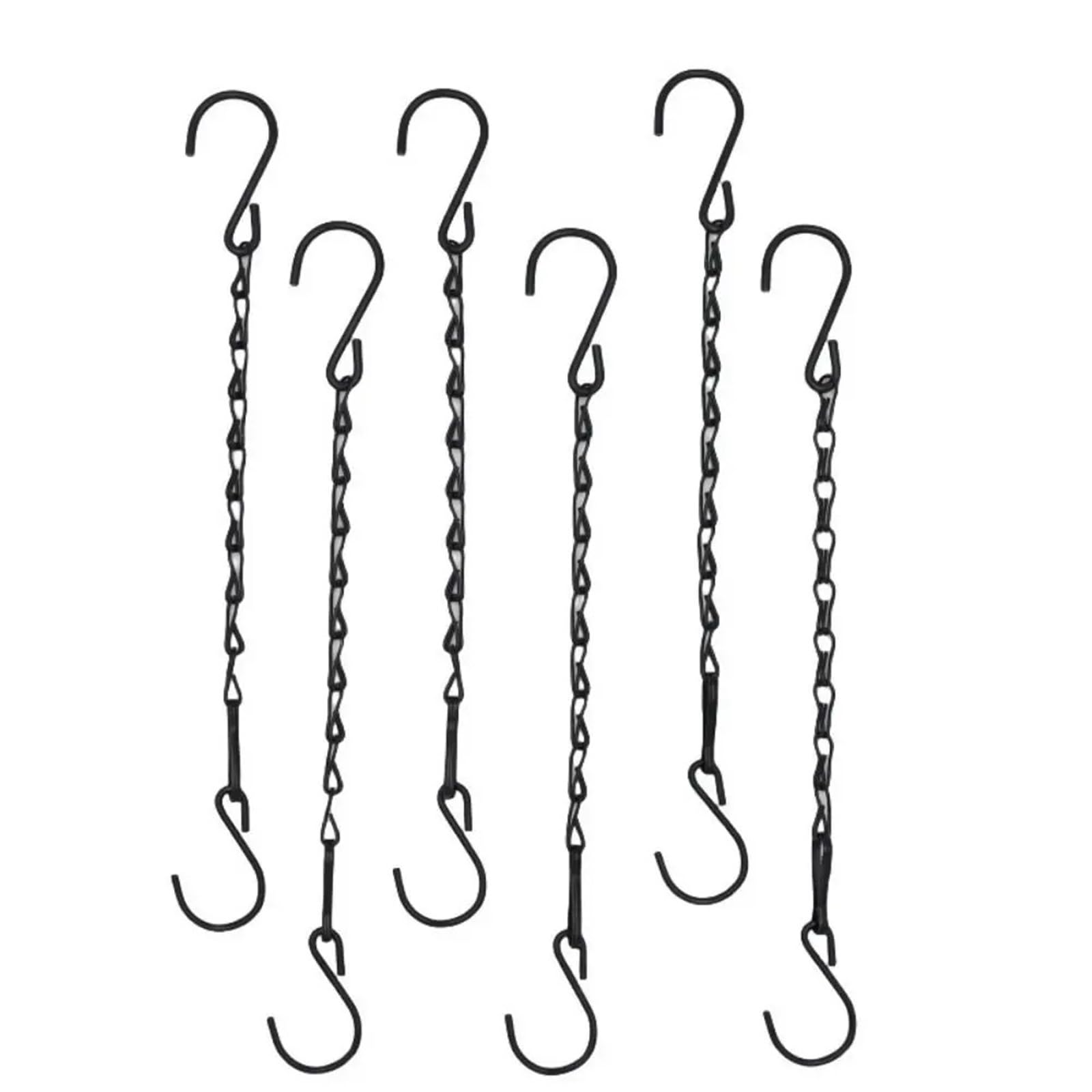 SQQCREATO Hanging Basket Chains 10Pcs Twisted Double Hook Hanging Baskets Chains Durable Adjustable Flower Pot Hanger Chain With S-Hooks 25cm
