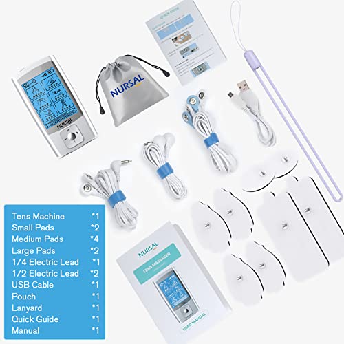 Nursal Tens Unit Muscle Stimulator Machine For Pain Relief Therapy, Electric Stim Massager For Back, Neck, Muscle Pain Relief Product (Fsa Or Hsa Eligible) #TOP7