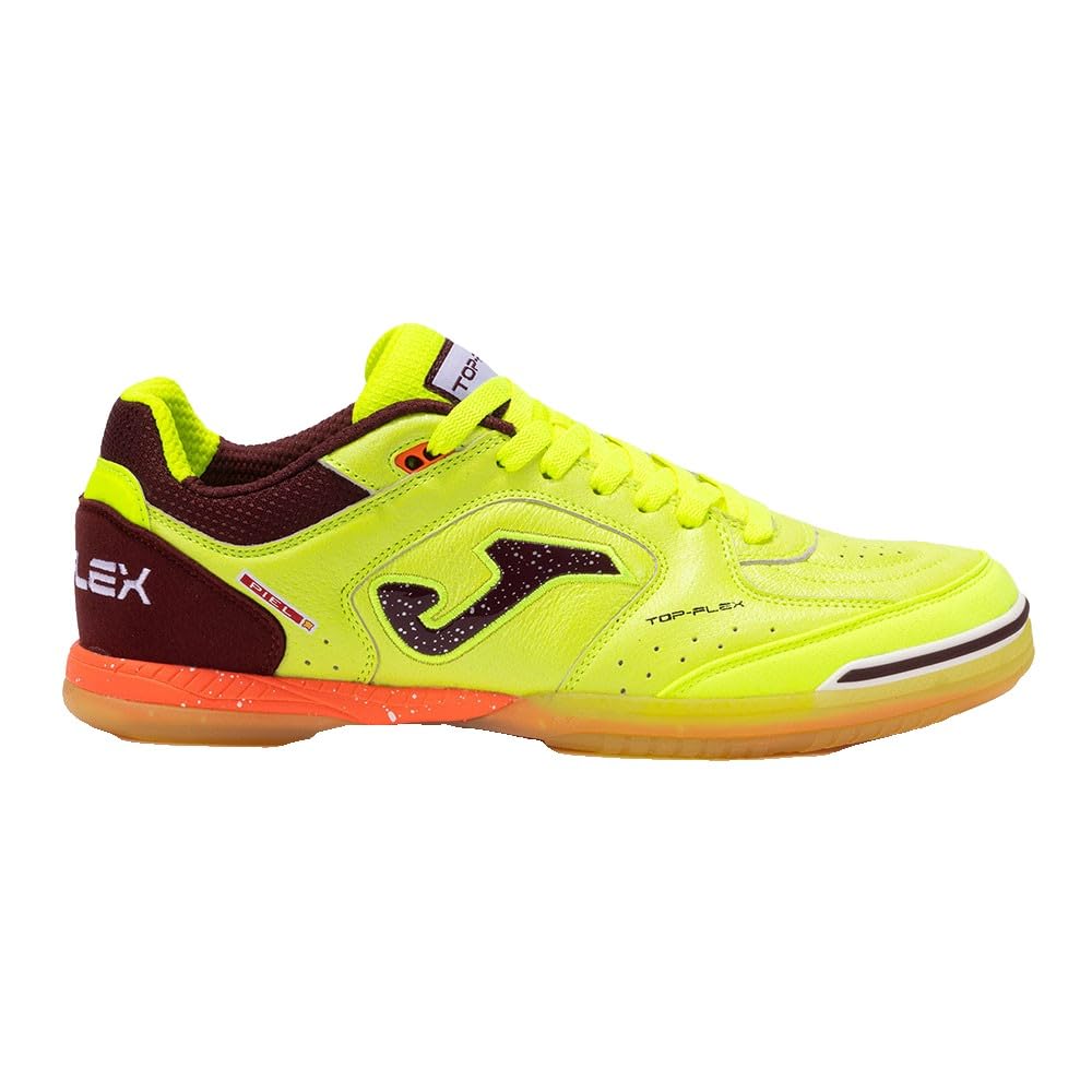 JOMA Botas de fútbol Futsal Sala Indoor Top Flex 2509 Amarillo Piel Genuina