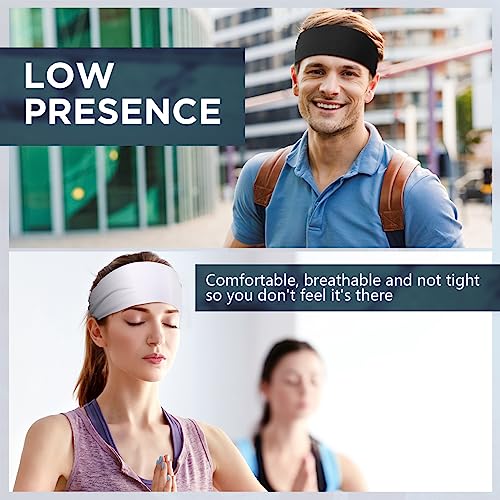 Image of 18 Pcs Sports Sweatbands for Men Women Camo Headbands Workout Non Slip Headbands Breathable Head Band Fitness Stretchy Unisex Hairband for Yoga Running Cycling Ball