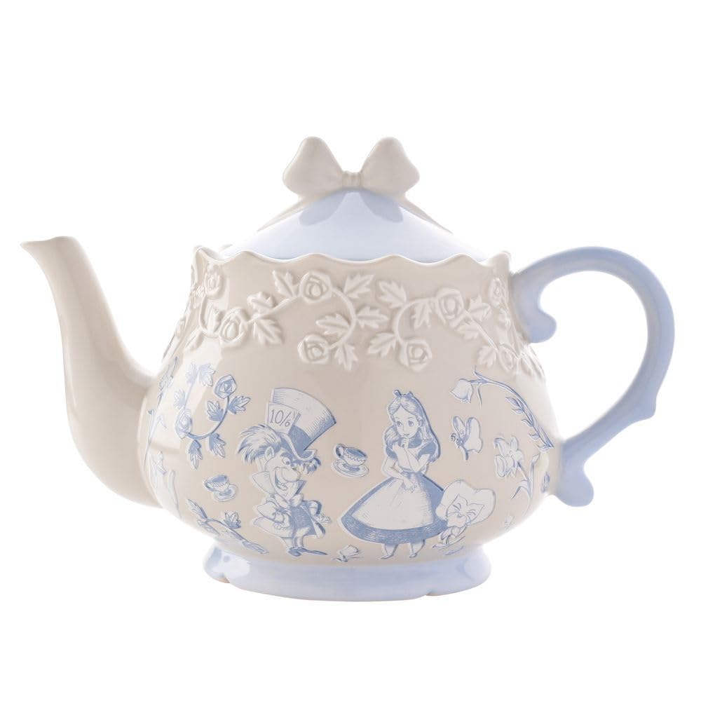 Disney, Alice in Wonderland, Ceramic Teapot, Alice, Mad Hatter & Roses Motif - Image 4