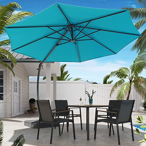 image for LAUSAINT HOME Outdoor Patio Umbrella with Base included, 11 FT Deluxe 