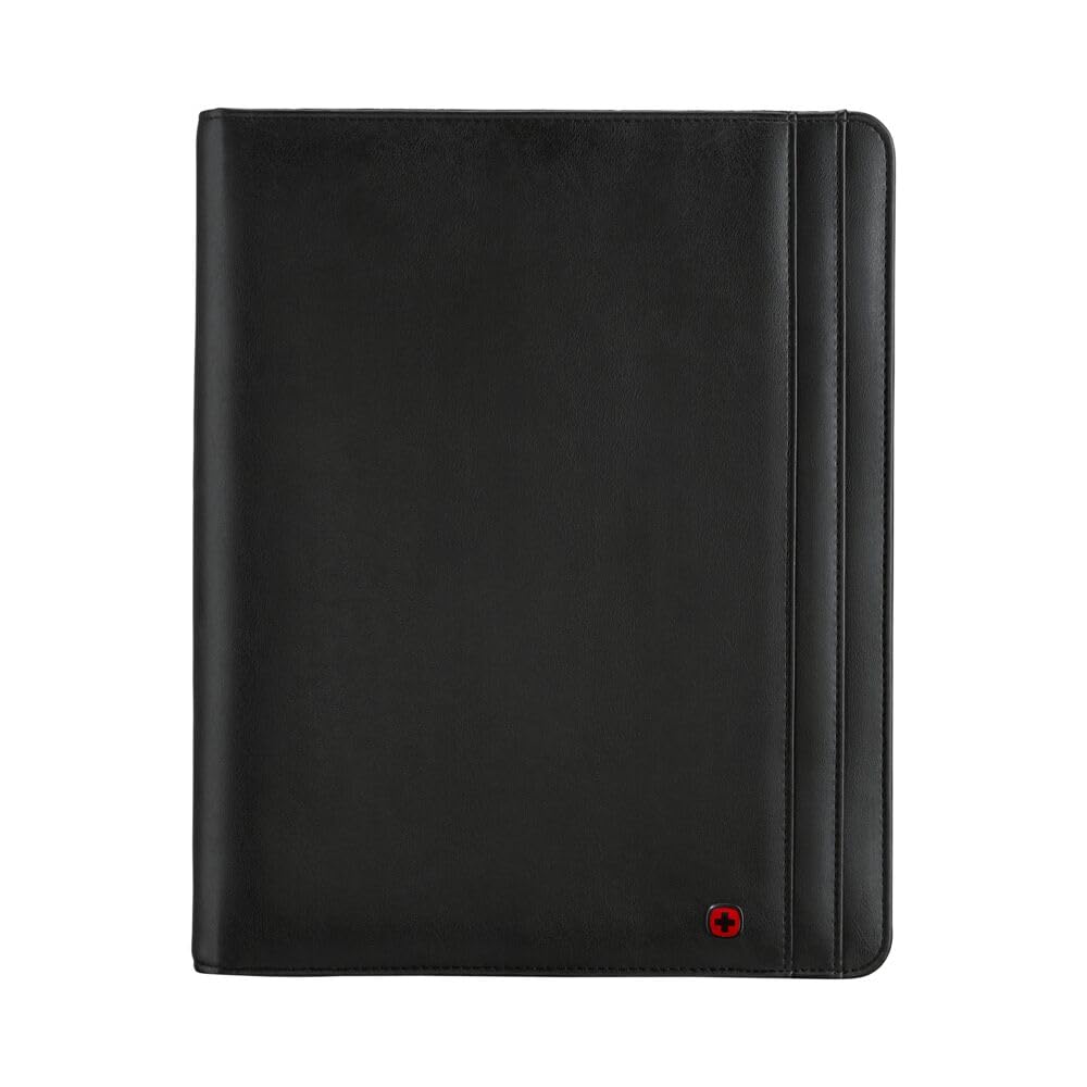 WENGER Venture Carpeta con asa, portafolios con organizador de negocios, compartimento para tableta de 10", poliéster/vinilo, cuaderno A4, mujer hombre, negro, 611710
