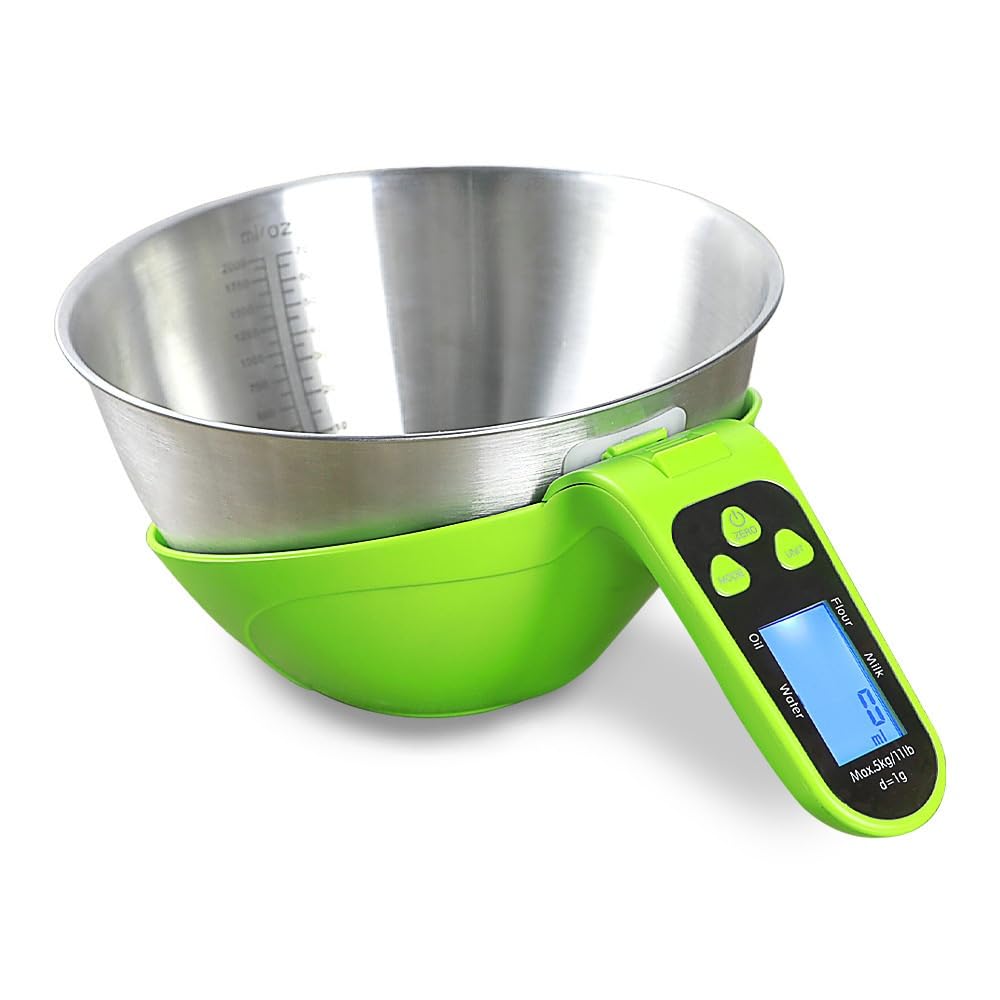 Stainless Steel Kitchen Scale, Electronic Scale for Flour, Baking, Fruits, Vegetables, and Household Food(Vert)