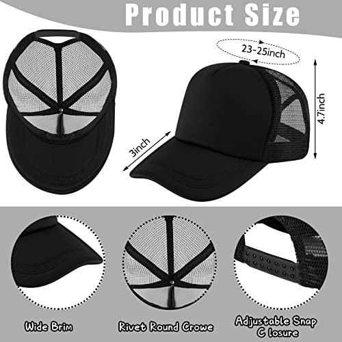 Image of 40 Pack Sublimation Blank Trucker Hat Bulk Wholesale Mesh Baseball Cap for Women Men DIY Hat Bar Party