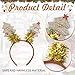 XIELIME Christmas Headband Christmas Tree Hair Bands Glitter Gold Sequins Christmas Tree with Small Bell Design Headbands Holiday Party Gift for Women Girl Festival Hair Decoration Accessory