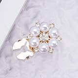 SLEEKEE 6 Strass-Perlen-Blumenknöpfe, Handgefertigte DIY-Materialien, Modische Damenaccessoires, Geeignet Für Manteldekoration, Cheongsam-Schnalle.