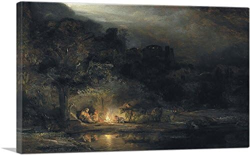 ARTCANVAS The Rest on The Flight Into Egypt 1647 Canvas Art Print...