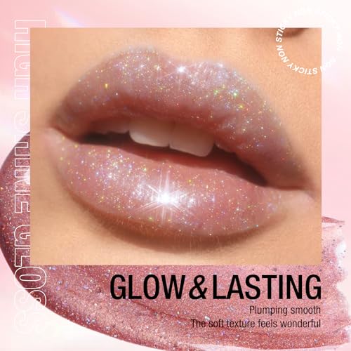 LANGMANNI 10 Colors High Shine Lipgloss Set,Long Lasting Diamond Gliter Shimmer Liquid Lipstick Set,Hydrating,Moisturizing Lip Gloss Kit Gift Makeup For Girls (SET A) - Image 8