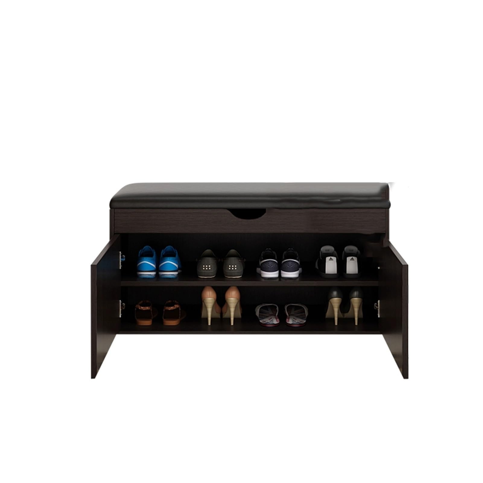 Banc d'entrée avec rangement de 6 cm de profondeur pour couloir ordonné