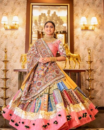 Indian Ready to wear Navratri Chaniya Choli for Women Digital Print Flared Lehenga with Stitched Blouse2