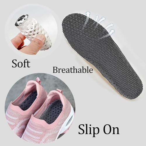 Women's Knit Mesh Orthopedic Platform Sneakers with Air Cushion Arch Support Lightweight Breathable Non Slip Walking Shoes for Workout Jogging Work Loafers4