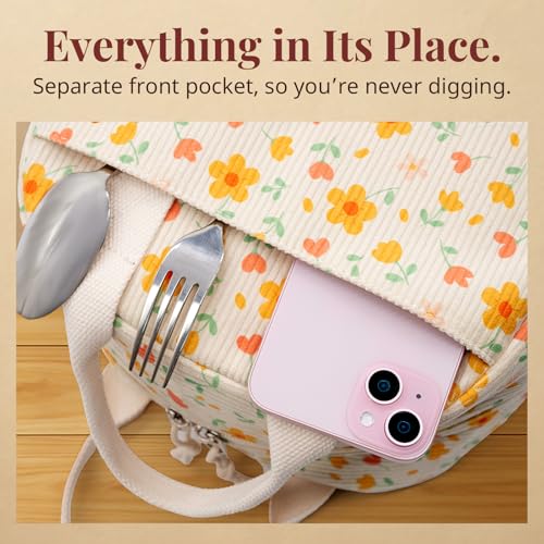 Image of LOVELYWIND Lunch Box for Women Cute Lunch Bags for Women Lunch Tote Bags Reusable Insulated Lunch Box Large Capacity Reusable Insulated Cooler for Work or Travel Gifts or Beach