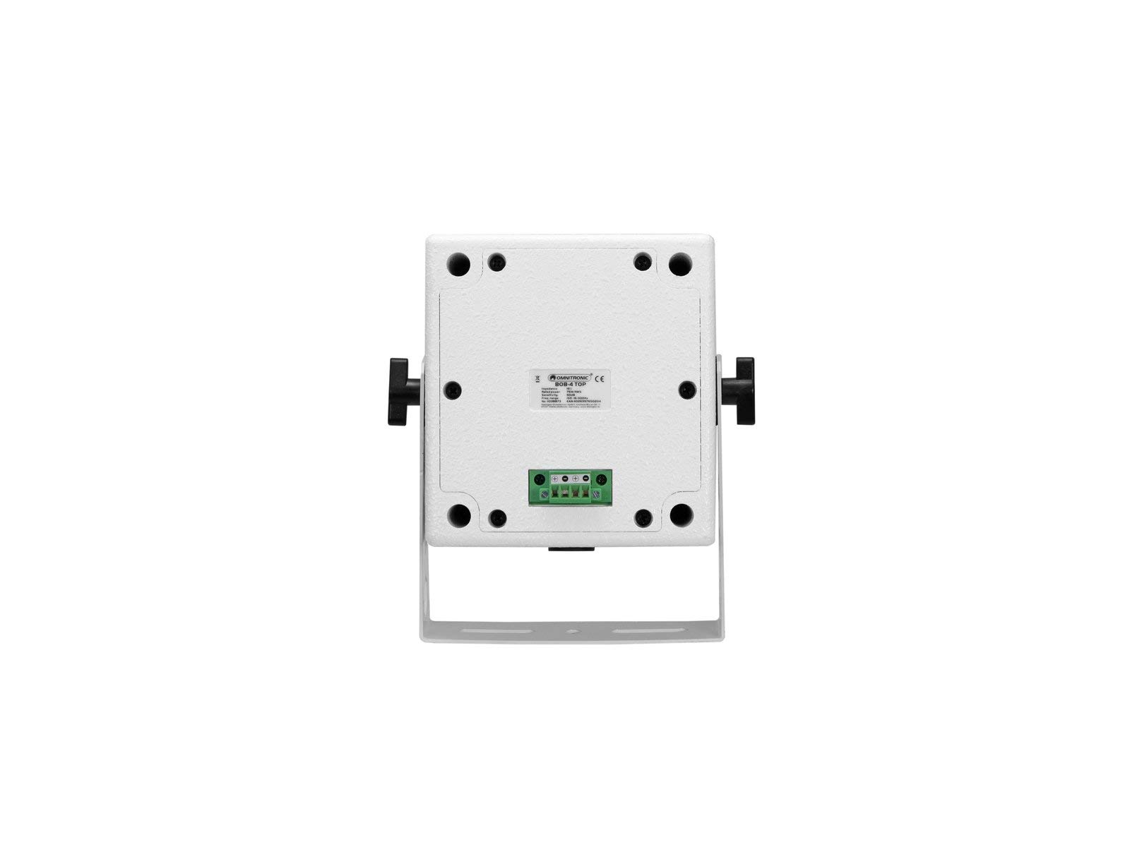 Omnitronic BOB-4 Top 16 Ohm weiß 2 Stück | 16-Ohm-Lautsprecherpaar mit 4"-Breitbandlautsprecher | Zur Erweiterung des BOB-10A-Subwoofers für 2.1-, 4.1- und 8.1-Betrieb